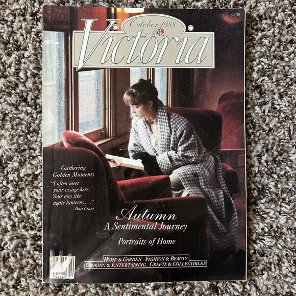 Vintage Victoria Magazine October 1988 Autumn A Sentimental Journey - Picture 1 of 4